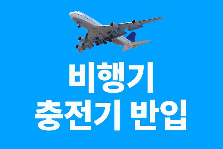 비행기 충전기 반입